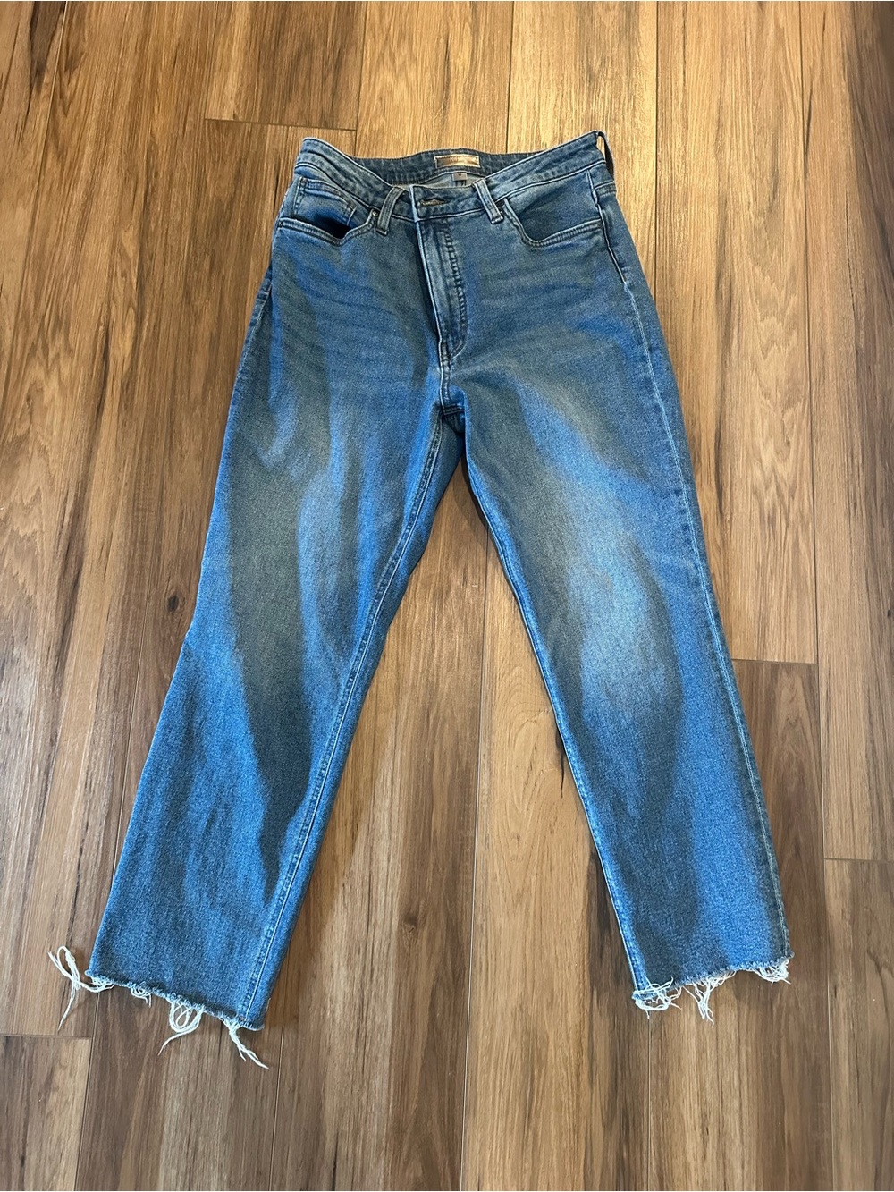 Kut from the Kloth Blue Cropped Raw-Hem Jeans